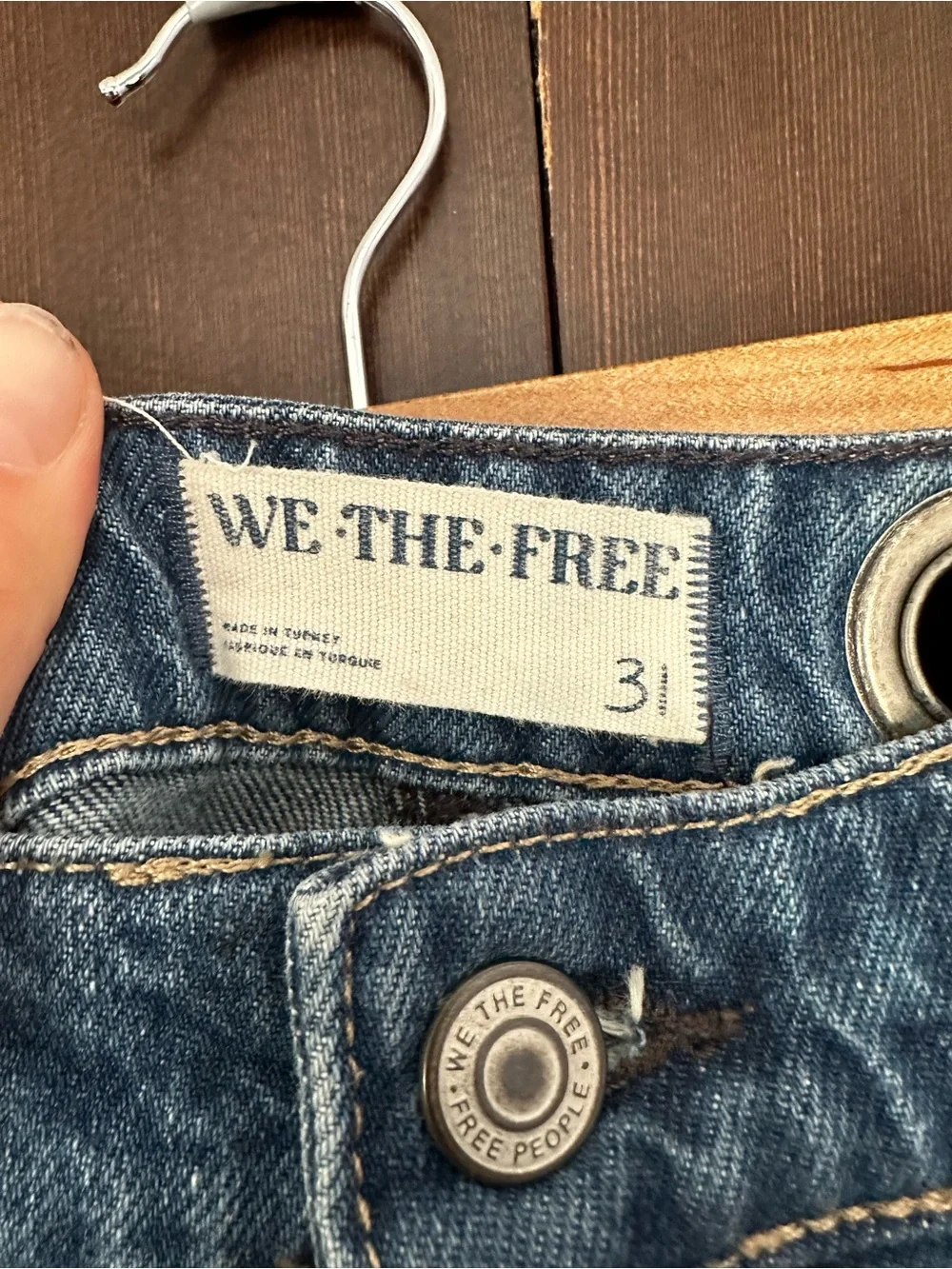 Free People Barrel jeans with grommet waistline